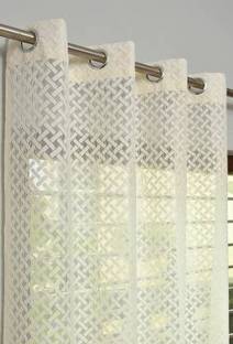 Wisk N Twisk 213 cm (7 ft) Net Transparent Door Curtain (Pack Of 2)