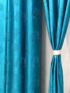 STAMEN 153 cm (5 ft) Window Polyester Semi Transparent Curtain (Pack Of 2)
