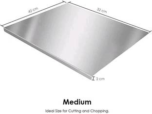 HALSEY Medium Counter Top Chopping |Unbreakable,Easy to Clean (42x32cm) Plastic Cutting Mat