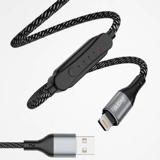 DUDAO Lightning Cable 5 A 1 m 5A braided timer fast charging lightining cable with Auto cut feature, compatible with iOs devices, Iphone, Ipad, headphone, TWS, DUDAO certified unbreakable fast charging Timed Automatic Cut Off Fast Charging Cord