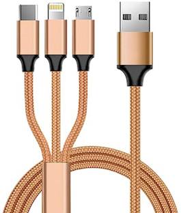 smooth life 3-in-1 Cable 1.2 m Fast Charging Cable for Mobile Phones With Multipurpose Cable & Premium Material