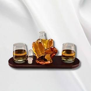 FALKOR FALKOR - Middle Finger Decanter Set -1 Decanter with 2 Glasses - (1000 ml) FALKOR Decanter