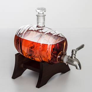FALKOR Gold Sails Barrel Decanter Decanter