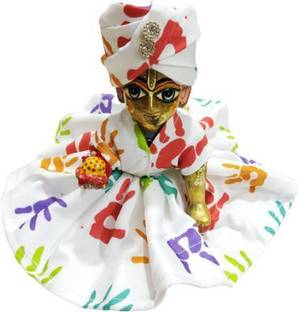 LADOO KRISHNA LADDU GOPAL DRESS SIZE 0,1 HOLI DRESS , DIAMETER 5.5INCH Dress