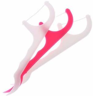 petal pink New Dental Tooth Pick Flossers Toothpick Cleaner 20pcs