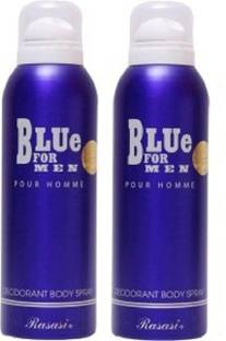 RASASI BLUE FOR MEN POUR HOMME DEODORANT SPRAY 200*2 Deodorant Spray  -  For Men