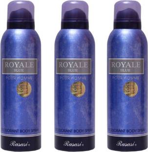 RASASI royal blue Deodorant Spray  -  For Men & Women