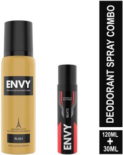 Envy Rush 120 ml & Beats Nano 30 ml Deodorant Spray Combo Perfume Body Spray  -  For Men