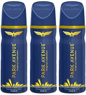 PARK AVENUE Good Morning Body Spay 150ML Each (Pack of 3) Deodorant Spray - For Men (450 ml, Pack of 3) Deodorant Spray  -  For Men