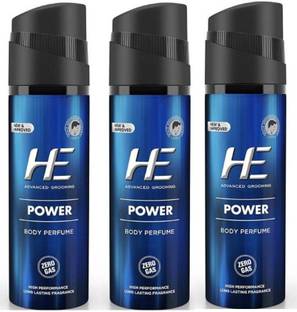 HE POWER No-Gas Perfume Body Spray - For Men (120 ml, Pack of 3) Deodorant Spray  -  For Men