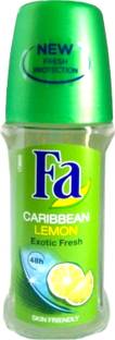 FA Caribbean Lemon Deodorant Roll-on  -  For Women