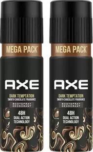 AXE Dark Temptation Body Spray Deodorant-Smooth Chocolate Fragrance (2x215 ml) Body Spray  -  For Men