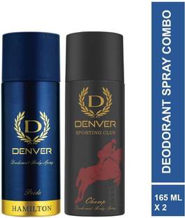 DENVER Hamilton Pride 165 ml & Champ 165 ml Combo Deodorant Spray  -  For Men