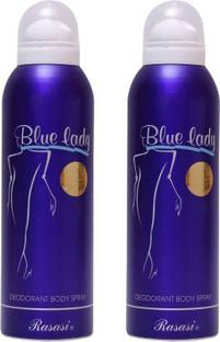 RASASI BLUE LADY PACK OF 2 Deodorant Spray  -  For Women