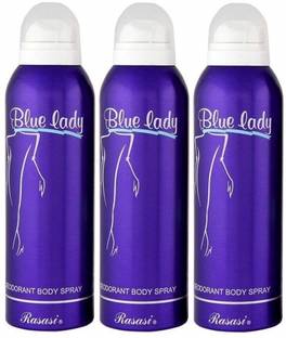 RASASI blue lady deo pack of 3 Body Spray  -  For Men & Women