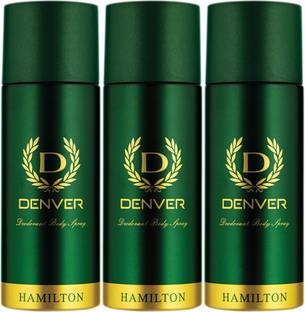 DENVER Hamilton Combo (Pack of 3) Deodorant Spray  -  For Men