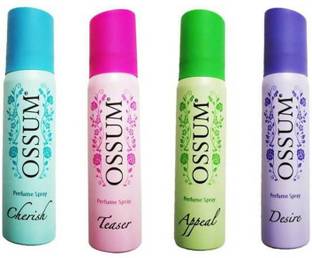 ओसम Perfume Spray CHERISH, TEASER, APPEAL, DESIRE 25ml x 4 परफ्यूम बॉडी स्प्रे  -  महिलाओं के लिए