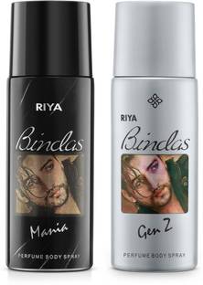 RIYA Bindas Black & Grey Deodorant Deodorant Spray  -  For Men