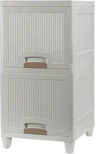 Eleven Cupboard Drawer Storage Box Modular Drawer Storage Box (2 Layer) Plastic Free Standing Chest of Drawers