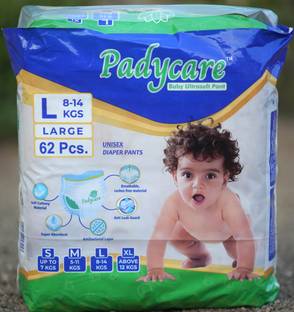 Padycare PREMIUM BABY DIAPER NEW L 62 - L