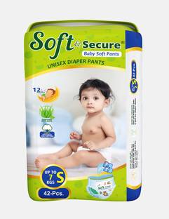soft & secure Premium baby diaper SIZE (S)42 PCS - S