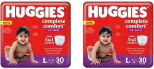 Huggies Complete Comfort Dry Pants - Large (30 Pieces) - ( Pack of 2 ) - L