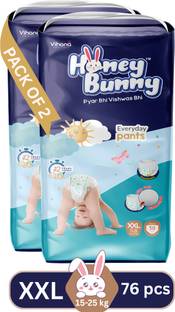 HONEY BUNNY Baby Diaper Pants with bubble top sheet| Extra Soft | 12 Hour protection - XXL