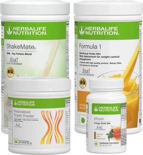 Herbalife Nutrition Formula-1 Mango Shake,Protein powder-200g , Afresh-TULSI, With Shakmate,COMBO