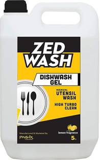 Zedwash Dishwash Gel 5L | Manual Utensil Wash | High Turbo Clean | Powerful Cleaner Gel Premium Concentrate Dish washing Liquid Dish Cleaning Gel