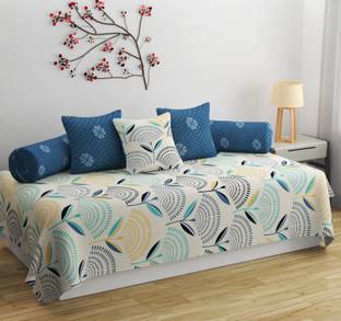 SHOMES Cotton Floral Diwan Set
