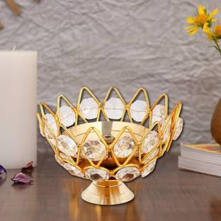 SBBCO Brass, Crystal Table Diya