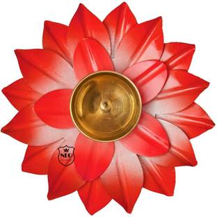 Neo Classic Brass Diya Deepak Oil Lamp 5 inch Lotus Kamal Shape Deepak Decorative Showpiece  -  12.5 cm