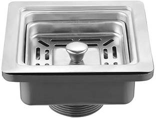 SeBURRY Kitchen Sink Brass, Plastic, Stainless Steel Push Down Strainer