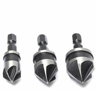AS TOOL CENTER 3pcs Hex Countersink Boring Bore Quick Change Drill Bit Tool Drill Bit Bore Set For Wood Metal