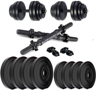 WILORA 10 KG PVC Dumbell Set Combo From Home Exercise Adjustable Dumbbell