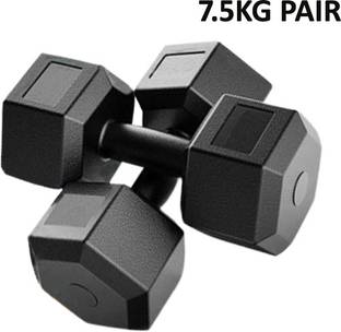 L'AVENIR Fitness 7.5kg * 2pc PVC Dumbbell Set - Best Heavy for Home Exercise Fixed Weight Dumbbell