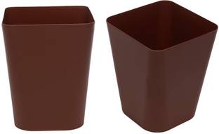 Gluman Open-Top Waste Bin for Home and Office ( 7 Litre Bin x Pack of 2 ) PP (Polypropylene) Dustbin