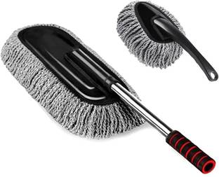 carfrill Car Detail Duster,Multi-Purpose Dust-Removing Brush Wet and Dry Duster Set