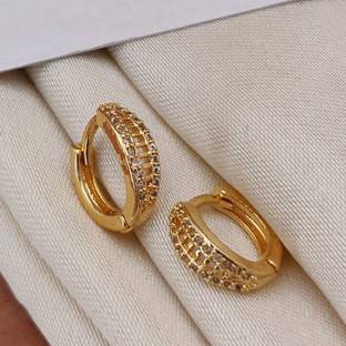 KRIVEK Krivek Girls Graceful Earrings for wedding & Festival (Pack of 1) Cubic Zirconia Brass Stud Earring
