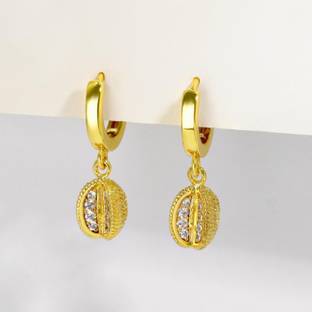 MYKI Sweet Diamond Hoop Earrings For Women & Girls Cubic Zirconia Stainless Steel Hoop Earring