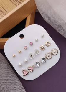 Cubic Zirconia Alloy Stud Earring