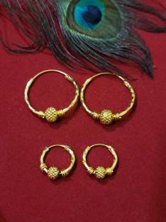 Grishma sales Beautiful gold plate earring combo-3 Brass Stud Earring