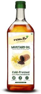 vamitv Cold Pressed Black Mustard Oil | Kachi Ghani Sarso Tel | 100% Pure & Natural Mustard Oil PET Bottle