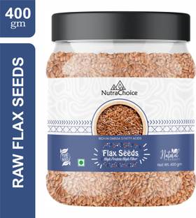 NutraChoice Raw Flax Seed, Rich in Omega 3 Brown Flax Seed | 100% Natural Brown Flax Seeds