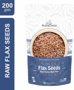 NutraChoice Raw Flax Seed, Rich in Omega 3 Weight Loss Management | 100% Natural Brown Flax Seeds