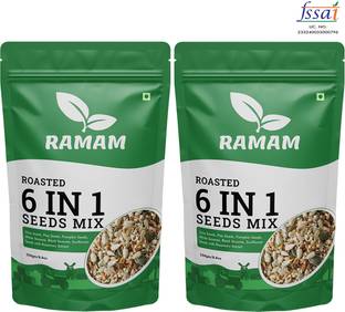 Ramam Ramam Premium 6-in-1 Super Seeds Mix |Roasted & Ready-to-Eat |High Protein | Mixed Seeds