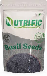 Nutrific Raw Basil Seeds | Sabja Falooda Seeds | Basil Seed for Weight Loss Basil Seeds