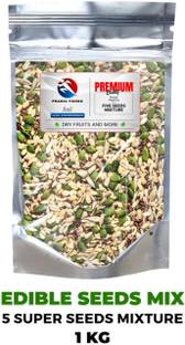 pranic foods 5 Super Seeds Mix- Pumpkin, Sunflower, Flax, Water & Muskmelon- All Equal - 1kg Mixed Seeds