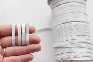 MayRose Woven White Elastic