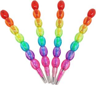 RHINETOYS Rhinetoy Moti Design Stacking Pencils: Perfect Gift for Kids' Parties (Set of 4) Pencil